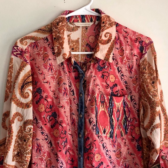 Soft Surroundings Patterned Button Up Tunic/Dress - Picture 4 of 10